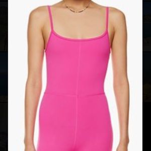 Aritzia Divinity Romper Pink 7”